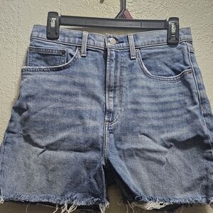 Blue Denim Cutoff Shorts